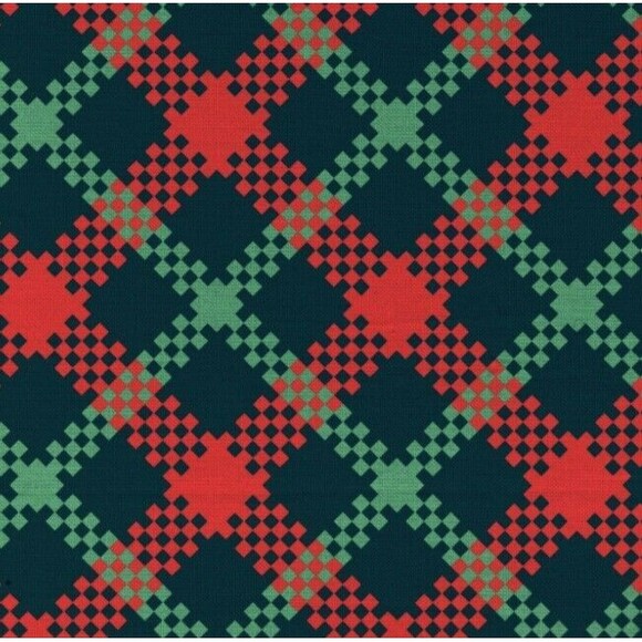 Christmas Fabric Plaid Winter Holidays Xmas Tartan Fabric Print BTY - Picture 1 of 2